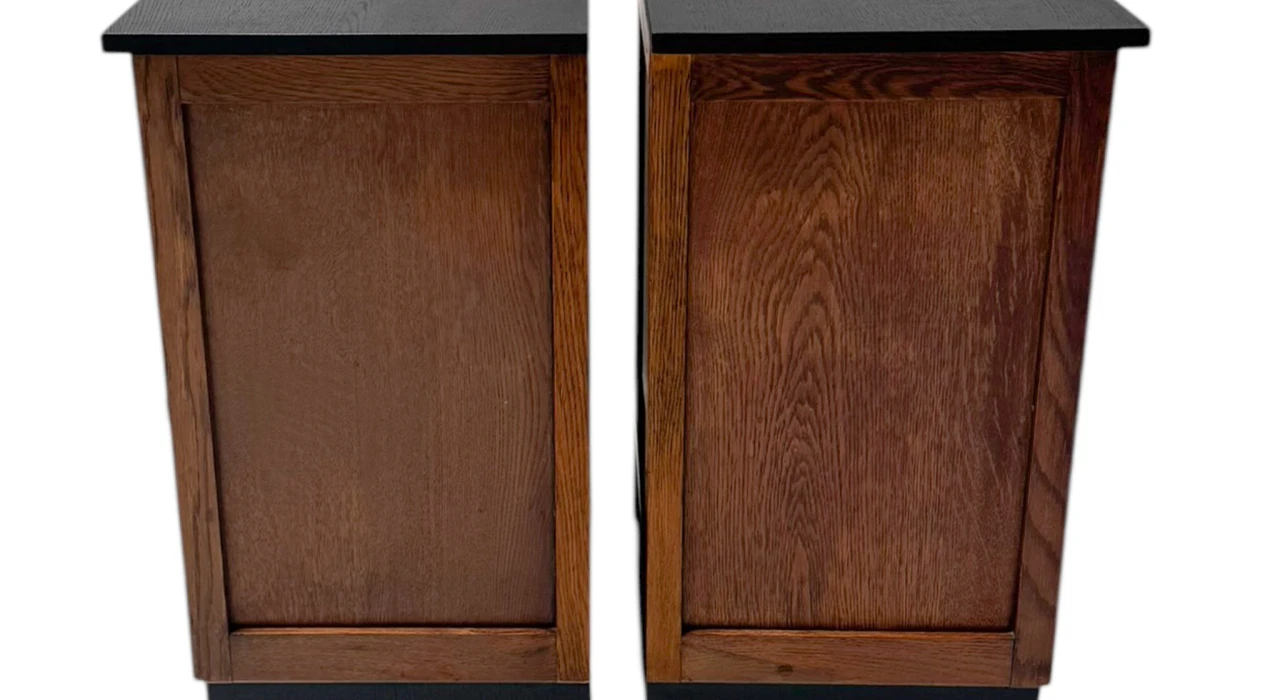 Two Art Deco Modernist Nightstands or Bedside Tables, 1920s